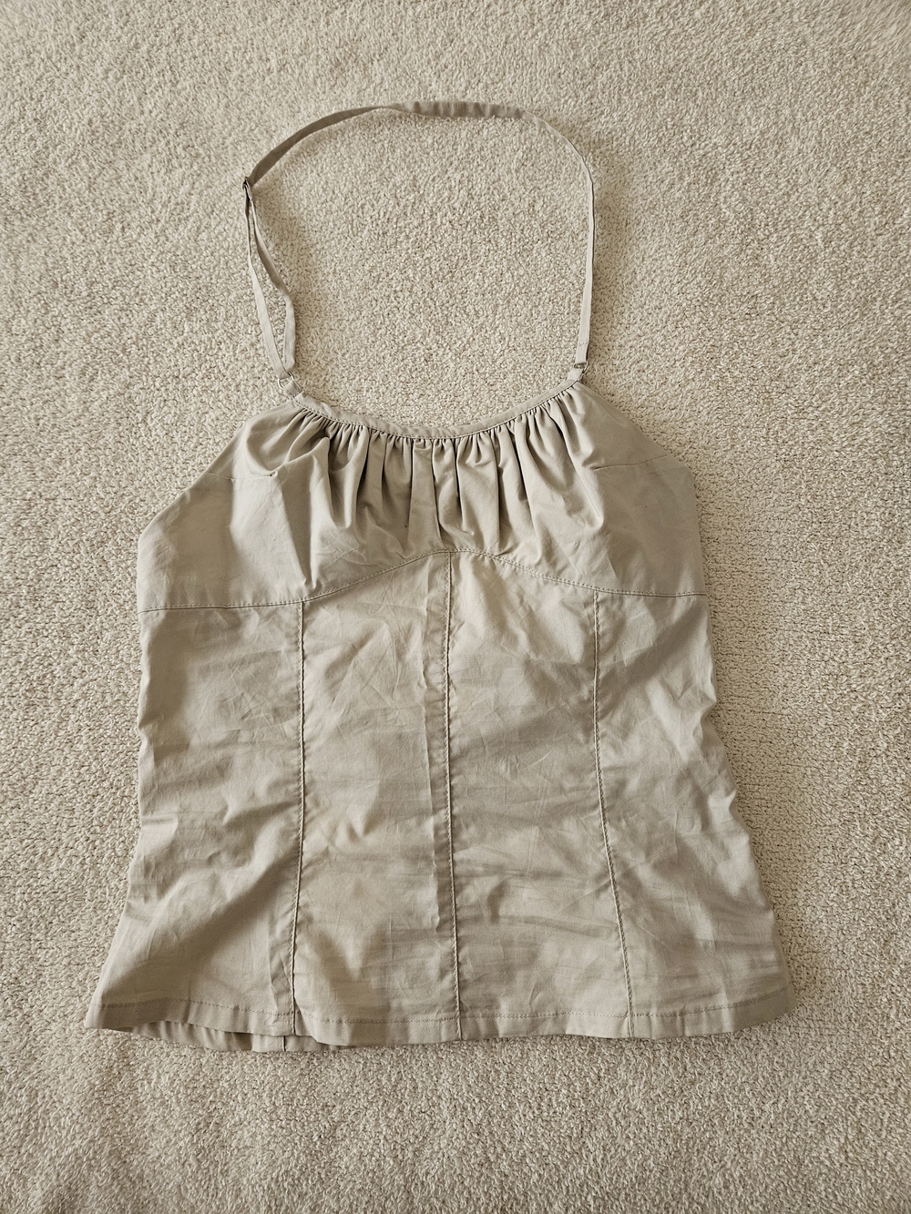 BNWT Belle Anna Oat Cotton Haltet Top Size XS